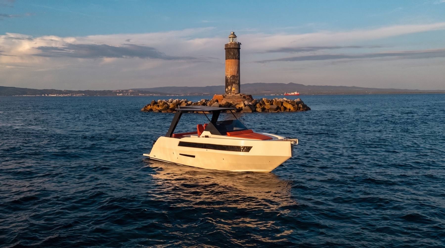 Bluemar Yachts 34 Comfort in navigazione al tramonto
